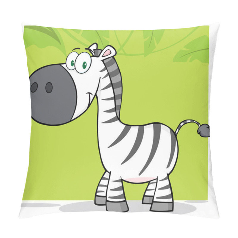 Personality  Smiling Zebra Character Pillow Covers