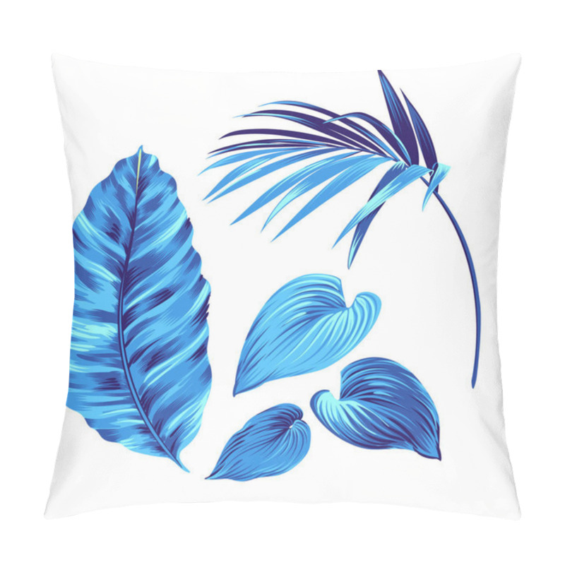 Personality  Vector Tropical Leaves, Isolated Objects For Use. Pillow Covers