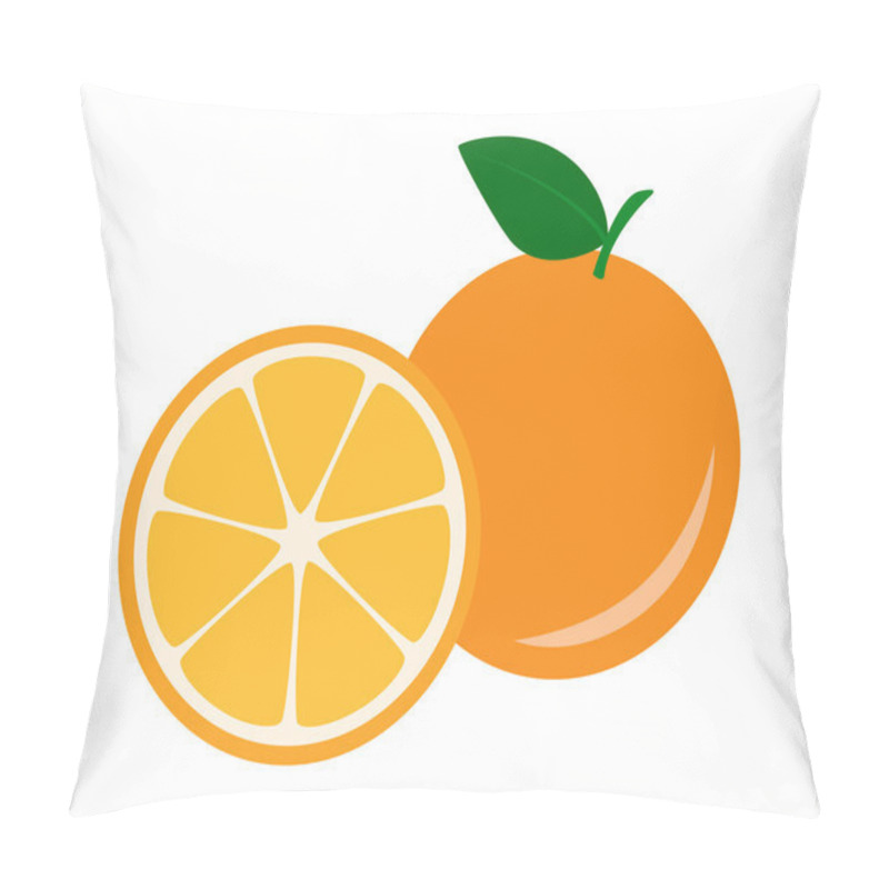 Personality  Flat Icon Orange Pillow Covers