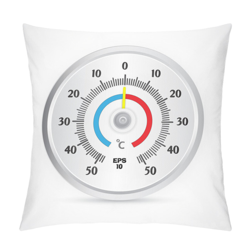 Personality  Round Thermometer, Vector Eps10 Illustration Pillow Covers