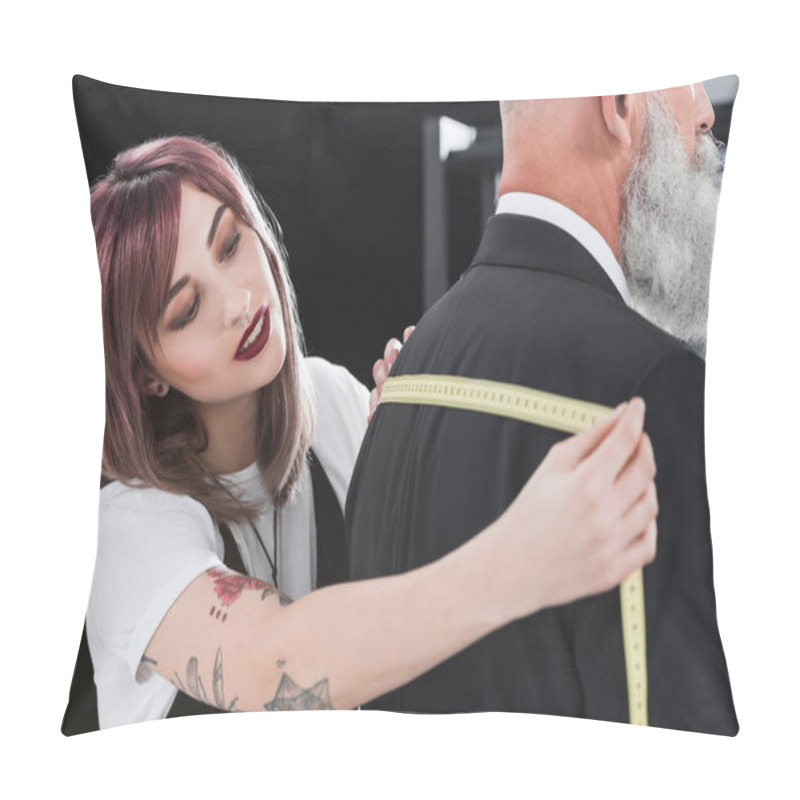 Personality  Tailor Fitting Grey Haired Man Pillow Covers