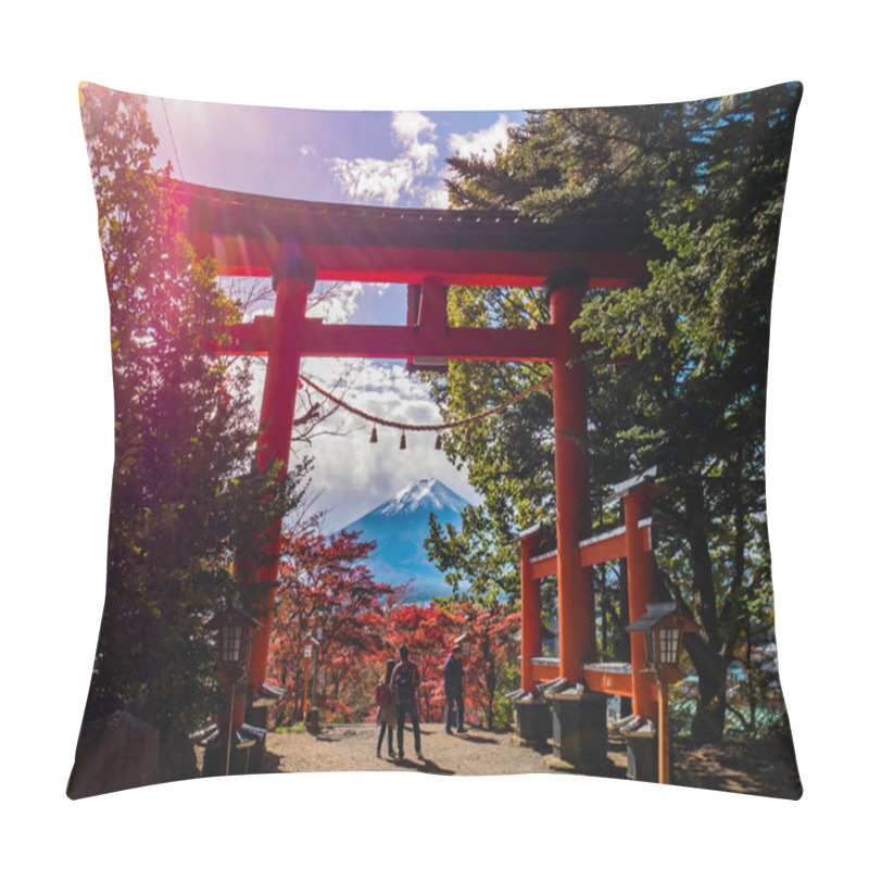 Personality  Fuji Mountain View From Chureito Pagoda  Pillow Covers