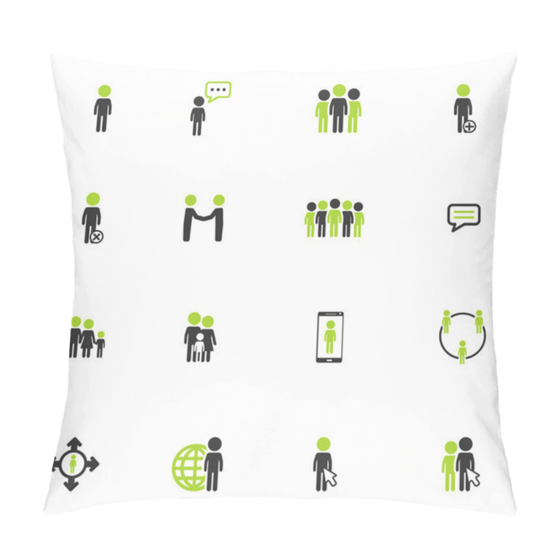 Personality  Community Simply Icons Pillow Covers