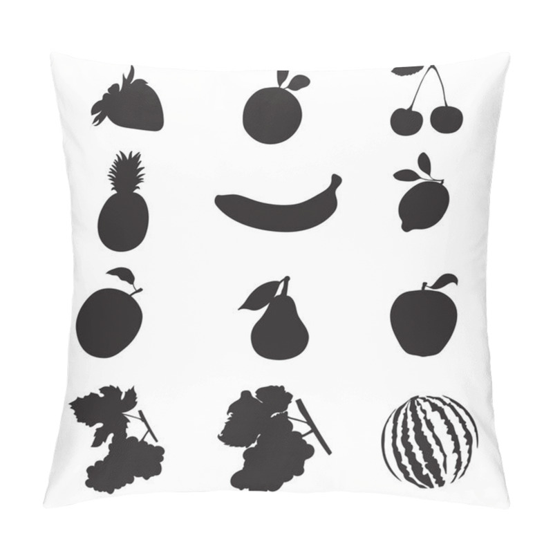 Personality  Silhouettes Of Fruit. Pillow Covers