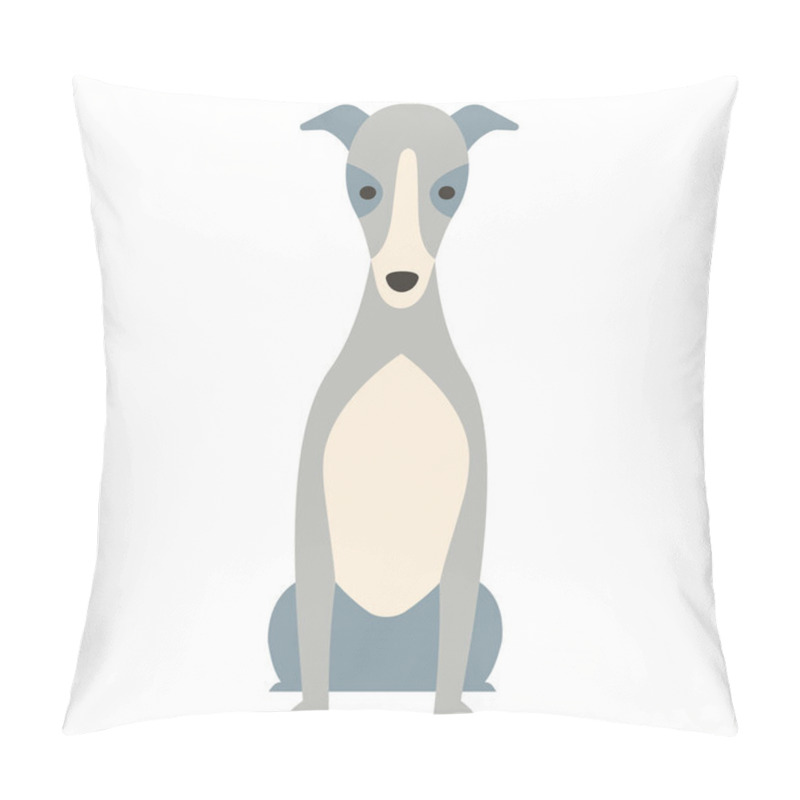 Personality  Greyhound Flat Illustration Pillow Covers