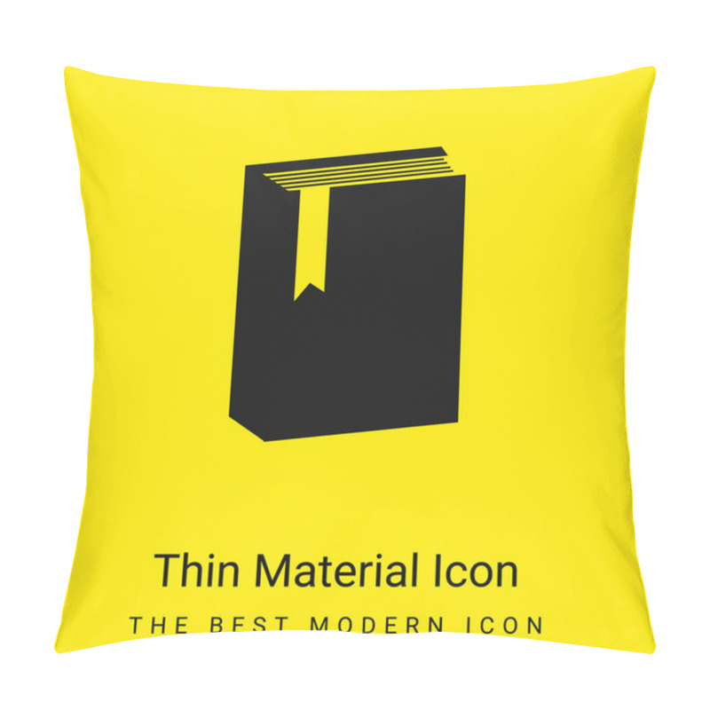 Personality  Book With Marker Minimal Bright Yellow Material Icon Pillow Covers