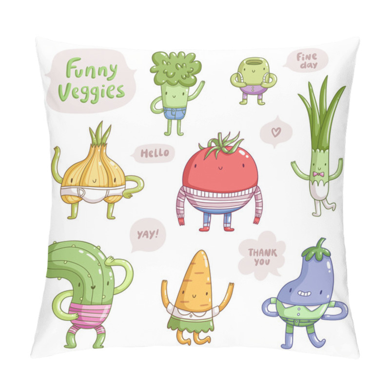 Personality  Funny Veggies Pillow Covers