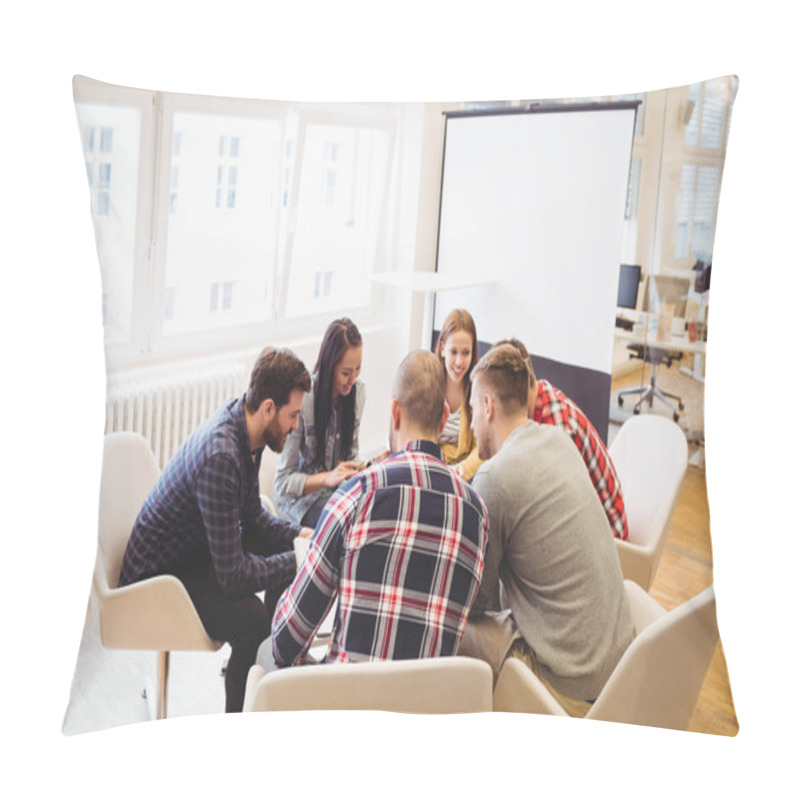 Personality  Business People Discussing In Meeting Room  Pillow Covers