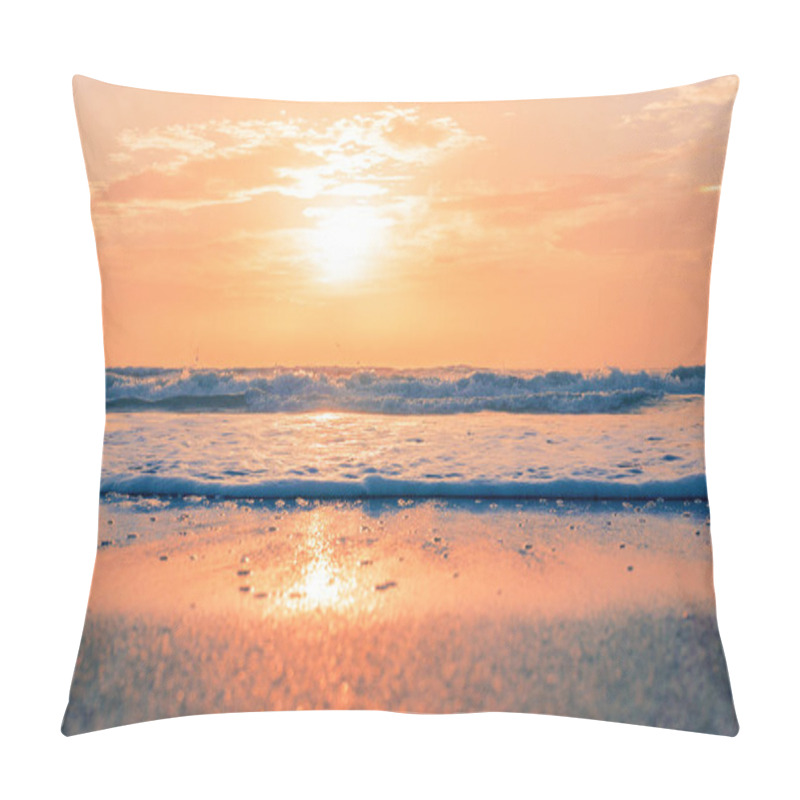 Personality  Florida Sandy Cocoa Beach Resort Vacation Beach Sunset Pillow Covers