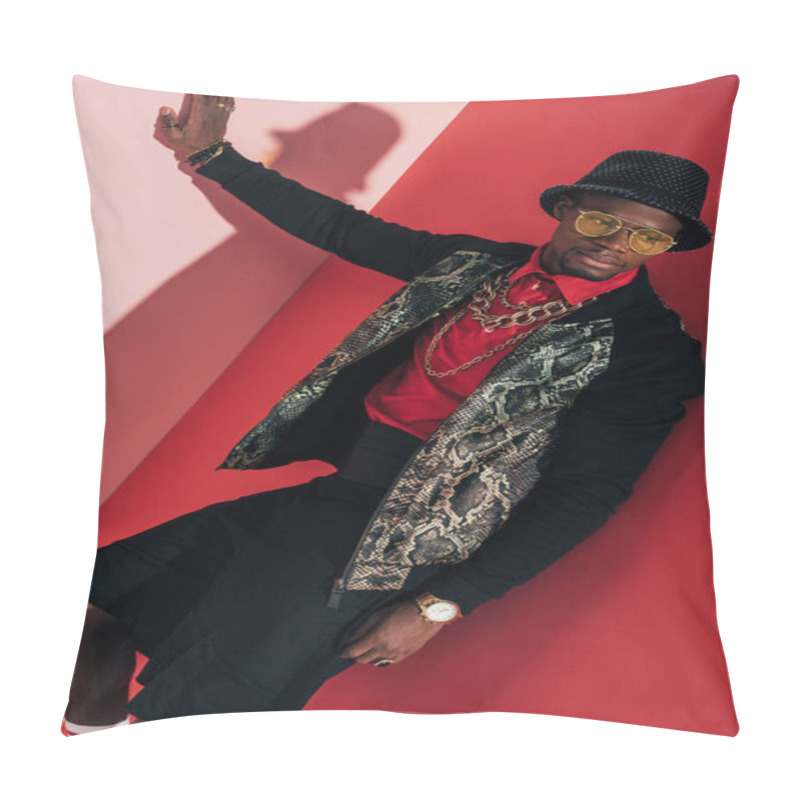 Personality  Stylish African American Man  Pillow Covers