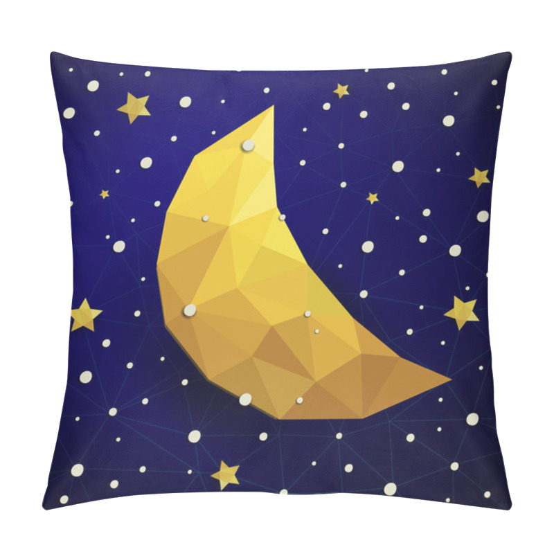 Personality  Vector Triangle New Moon, Snow And The Stars Pillow Covers