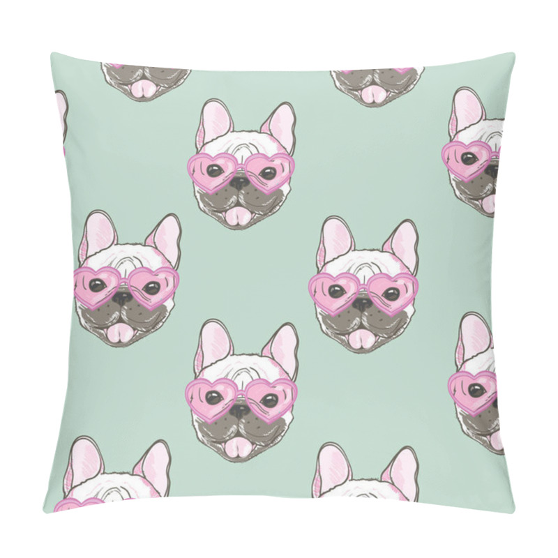 Personality  Bulldogs Seamless Pattern Pillow Covers