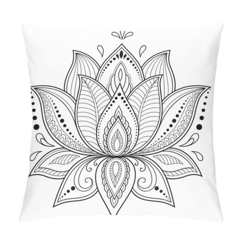 Personality  Henna Tattoo Flower Template In Indian Style. Ethnic Floral Paisley - Lotus. Mehndi Style. Ornamental Pattern In The Oriental Style. Pillow Covers