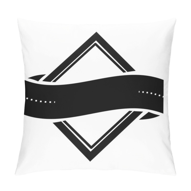 Personality  Silhouette Emblem Heraldic With Diamond Shape Pillow Covers