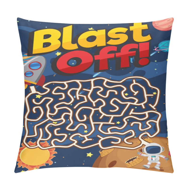 Personality  Game Template With Many Stars In The Space Background Illustration Pillow Covers