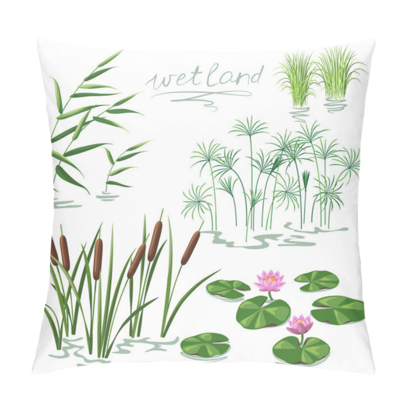 Personality  Wetland Plants Set Pillow Covers