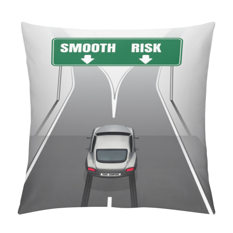 Personality  Sport Car Is Braking When See The Risk Signs Pillow Covers