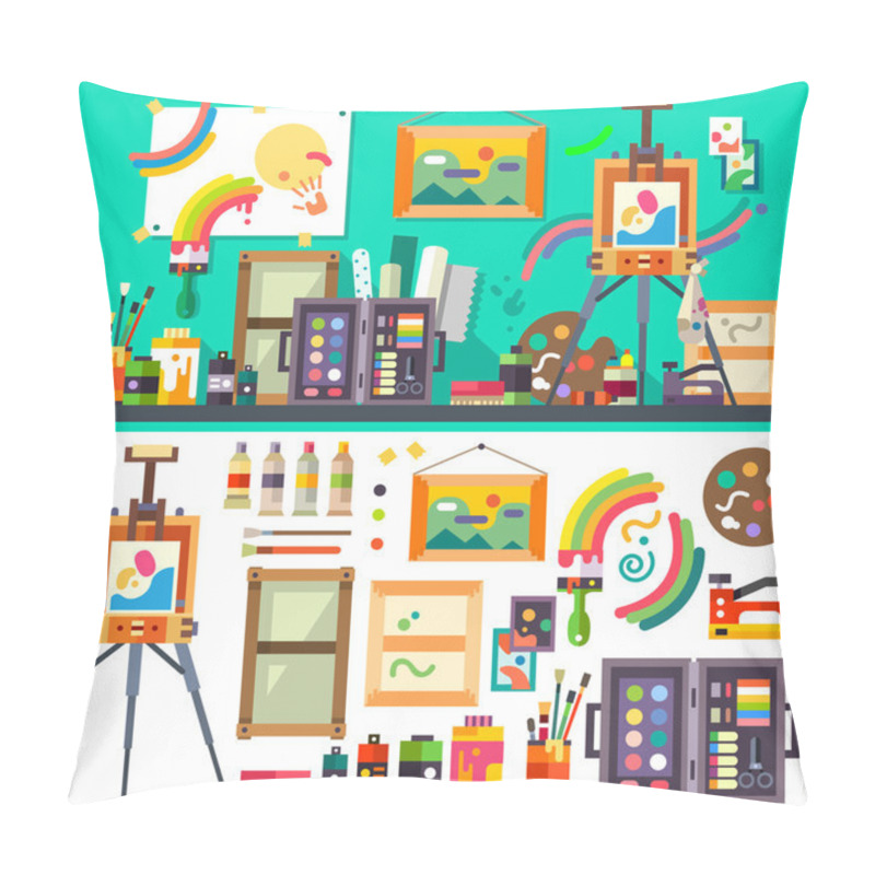 Personality  Art Studio, Tools For Creativity And Design Pillow Covers