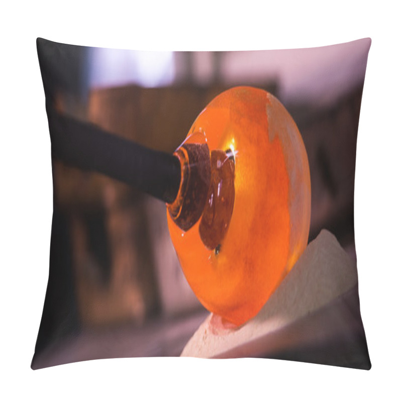 Personality  Glass Blower, Glass, Blown Glass Manufacturing Plant Pillow Covers