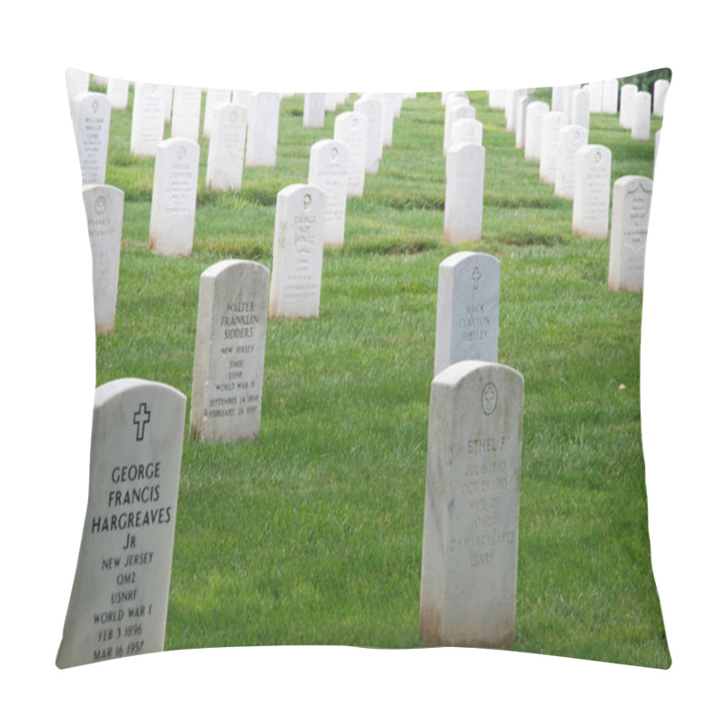 Personality  Gravestones On Arlington National Cemetery Pillow Covers