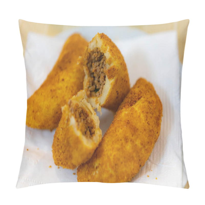 Personality  Traditional Snack Known As Risoles, Stuffed With Minced Meat And Fried Pillow Covers