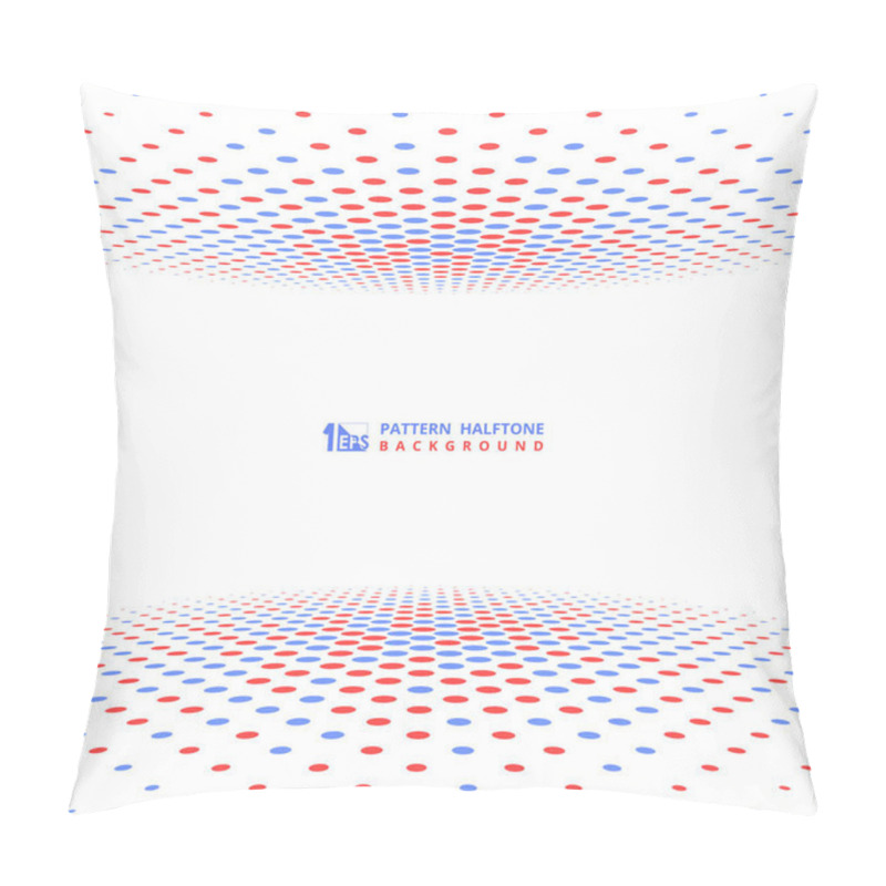 Personality  Abstract Contrast Red Blue Halftone Cover Design Decoration.  Pillow Covers