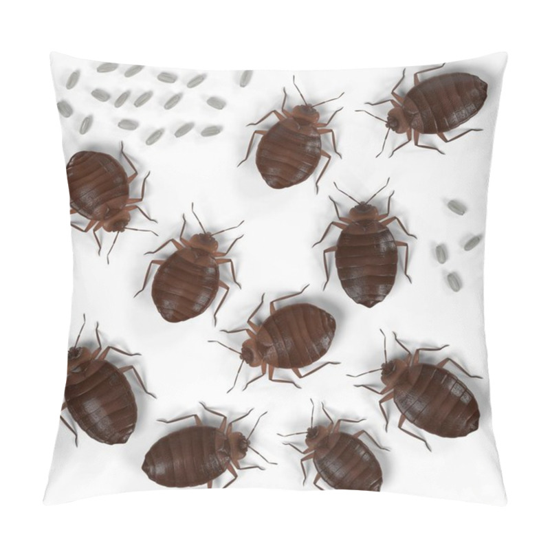 Personality  Realistic 3d Render Of Bedbug Set Pillow Covers