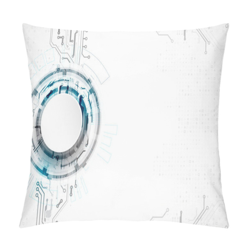 Personality  Vector Illustration, Hi-tech Digital Technology And Engineering Theme Pillow Covers