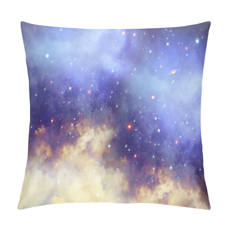 Personality  Luminous Cosmic Space. Galaxy With Planets On Starry Night. Astrological Abstract Background. Pillow Covers