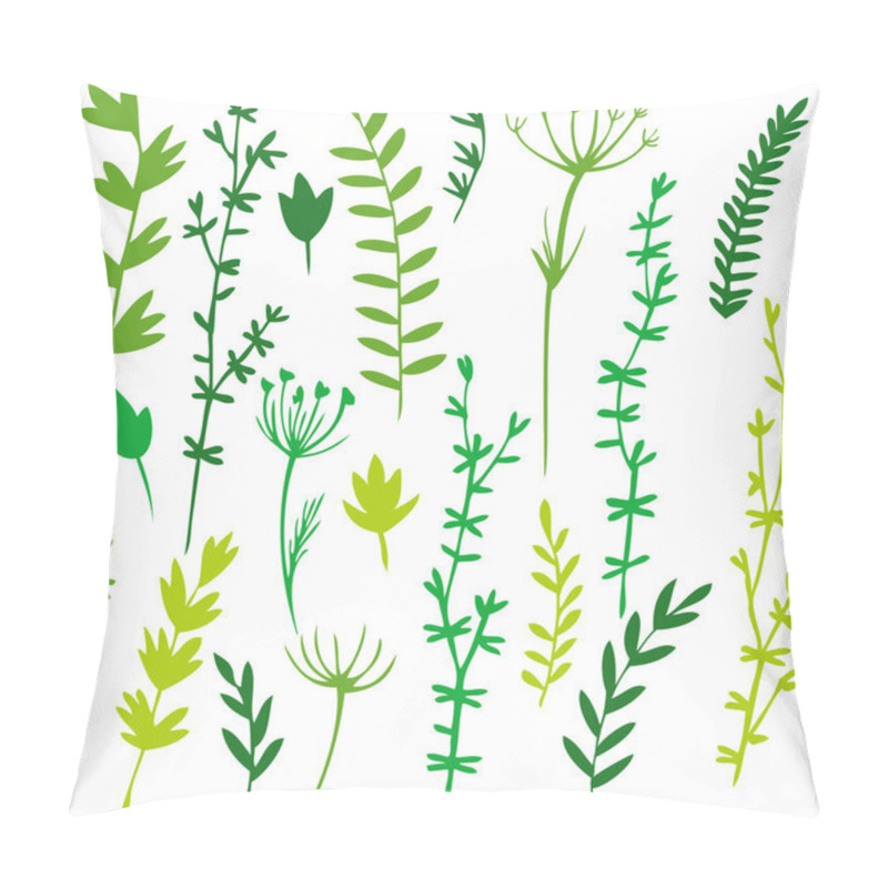 Personality  Silhouettes Of Leaves And Grass Pillow Covers