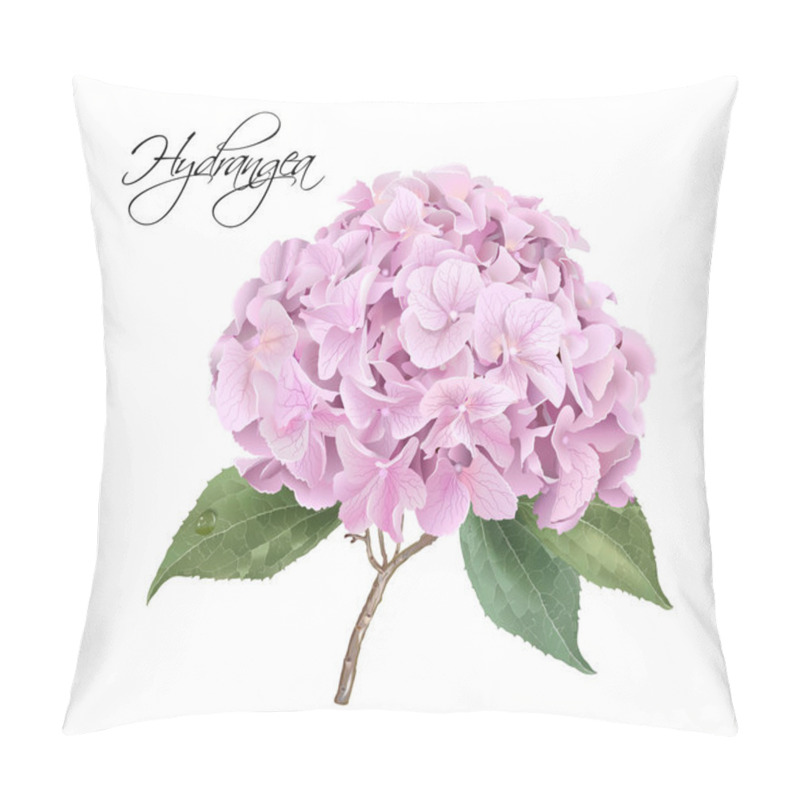 Personality  Hydrangea Pink Realistic Illustration Pillow Covers