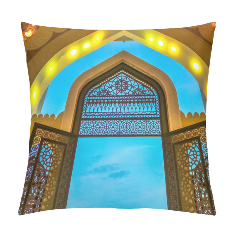 Personality  Entrance Of Doha Mosque Pillow Covers