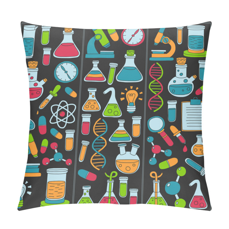 Personality  Chemistry Pharmacology Natural Sciences Vector Doodle Set Pillow Covers