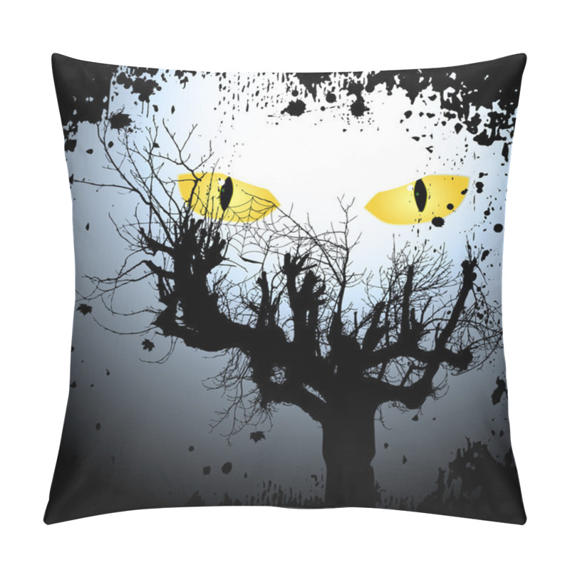 Personality  Halloween Background With The Scary Eyes Pillow Covers