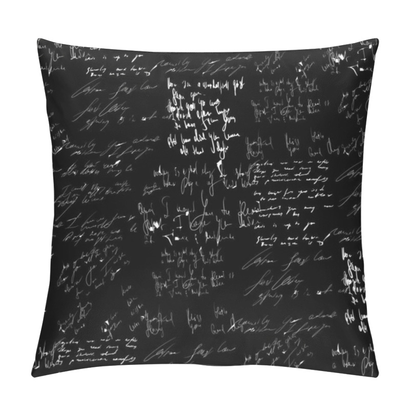 Personality  Seamless Vector Pattern. White Text On A Black Background. Pillow Covers