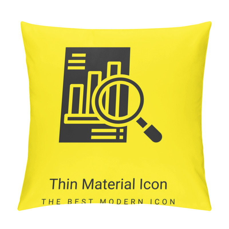 Personality  Analysis Minimal Bright Yellow Material Icon Pillow Covers