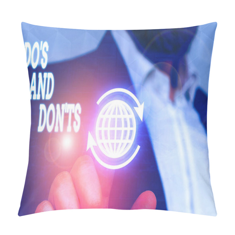 Personality  Conceptual Hand Writing Showing Do S And Don Ts. Business Photo Text Technologically Complication Of Making A Decision. Pillow Covers