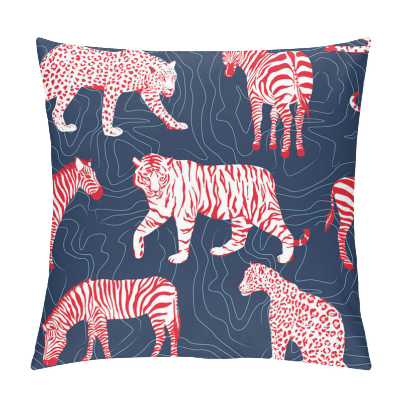 Personality  Wild Animals Contour Pattern Pillow Covers