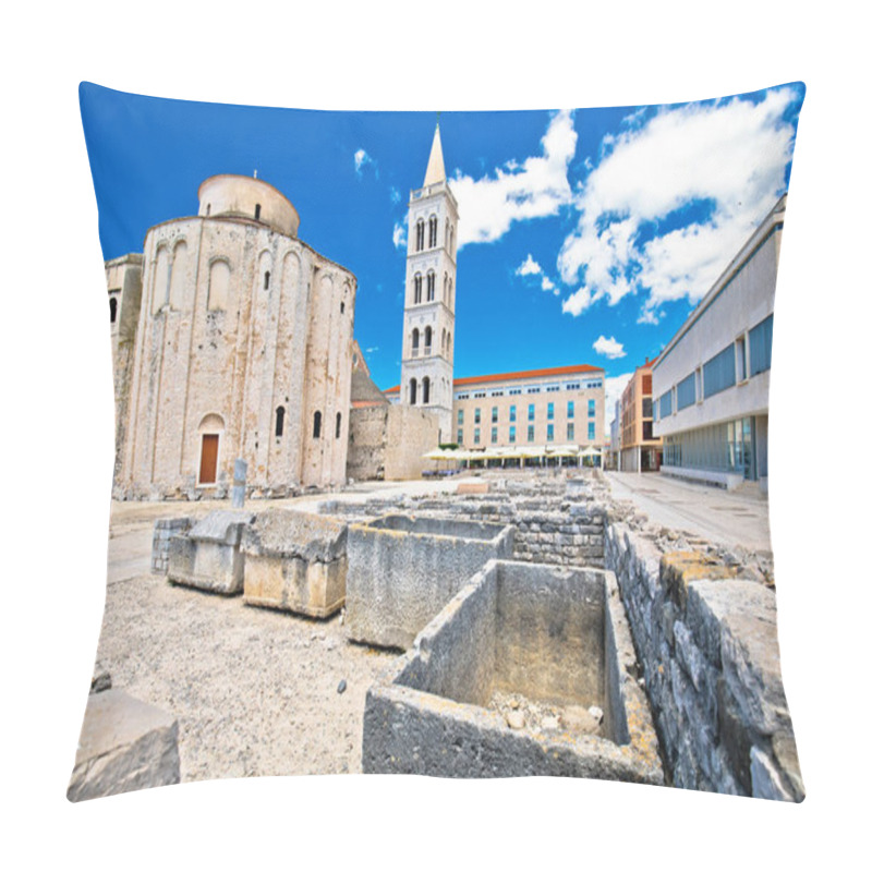 Personality  Zadar Historic Square And Cathedral Of St Donat View, Dalmatia Region Of Croatia Pillow Covers