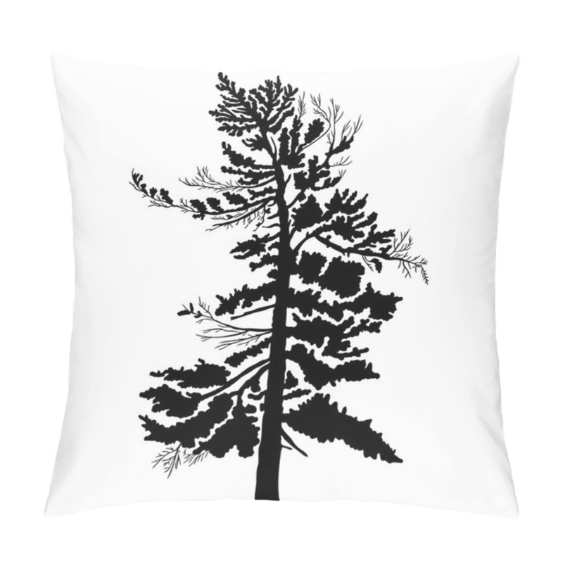 Personality  Textured Pine Tree Silhouette  Pillow Covers