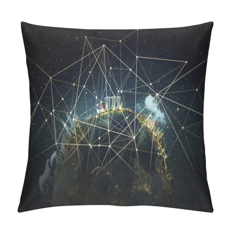 Personality  Global Network Concept Pillow Covers