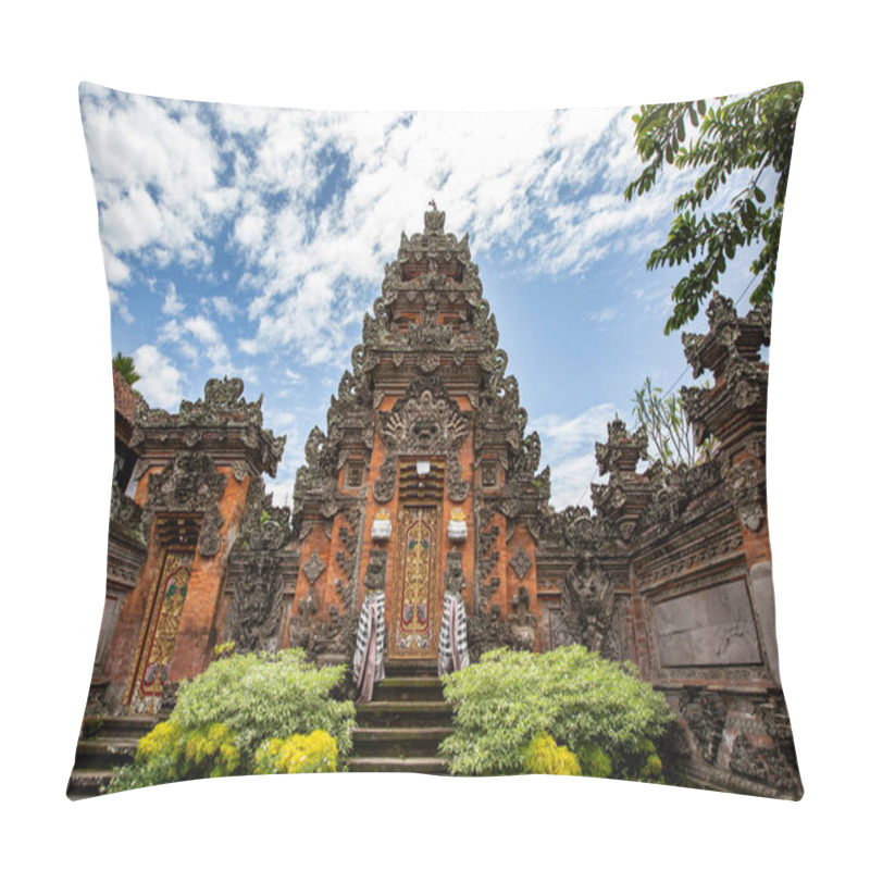 Personality  Traditional Balinese Architecture Details, Entrance Door In Ubud Palace, Bali, Indonesia Pillow Covers