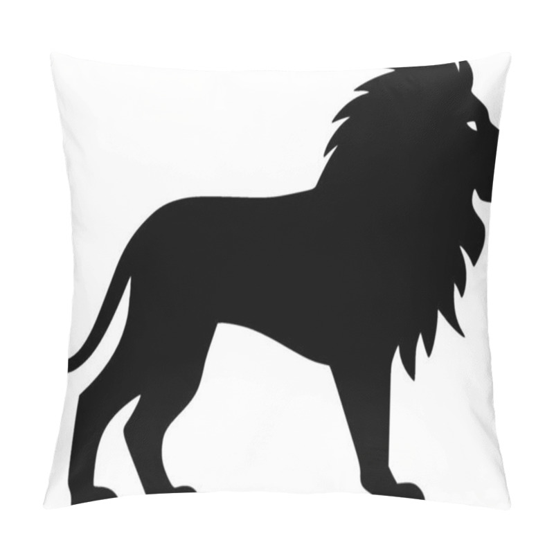 Personality  Lion - Minimalist And Flat Logo - Vector Illustration Pillow Covers