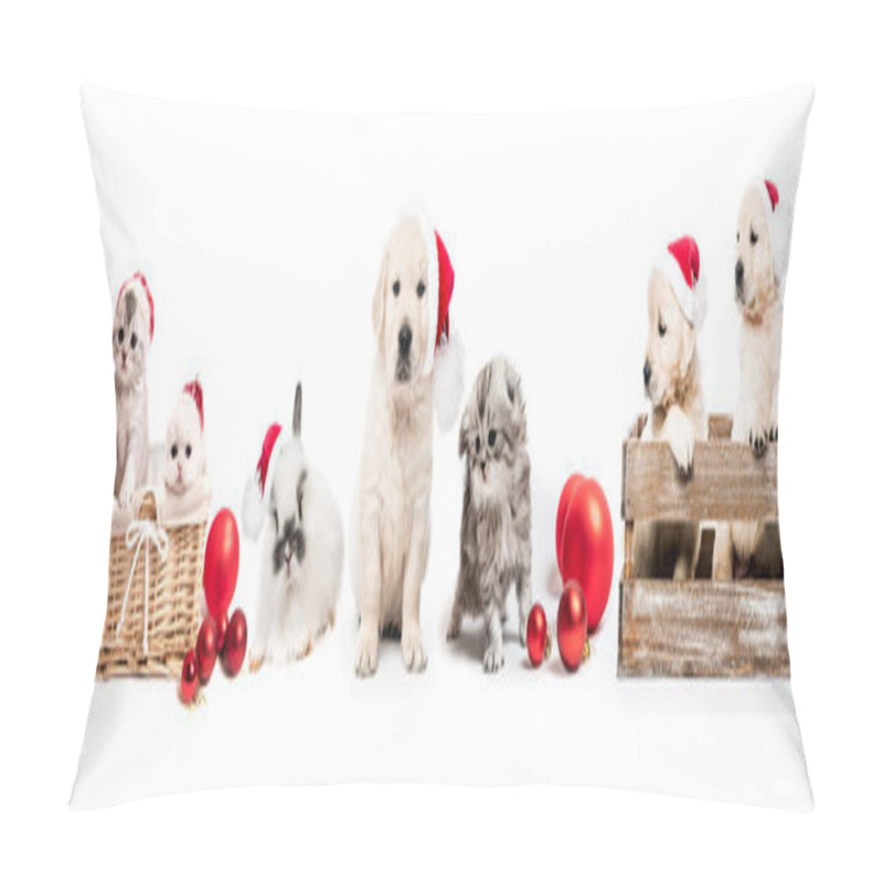 Personality  Set Of Home Pets With New Year Decorations Pillow Covers