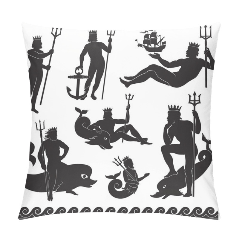 Personality  Silhouettes Of Neptune Pillow Covers