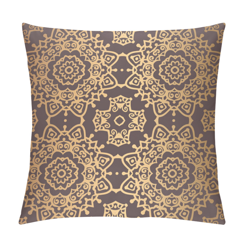 Personality  Golden Arabesque Pattern Pillow Covers