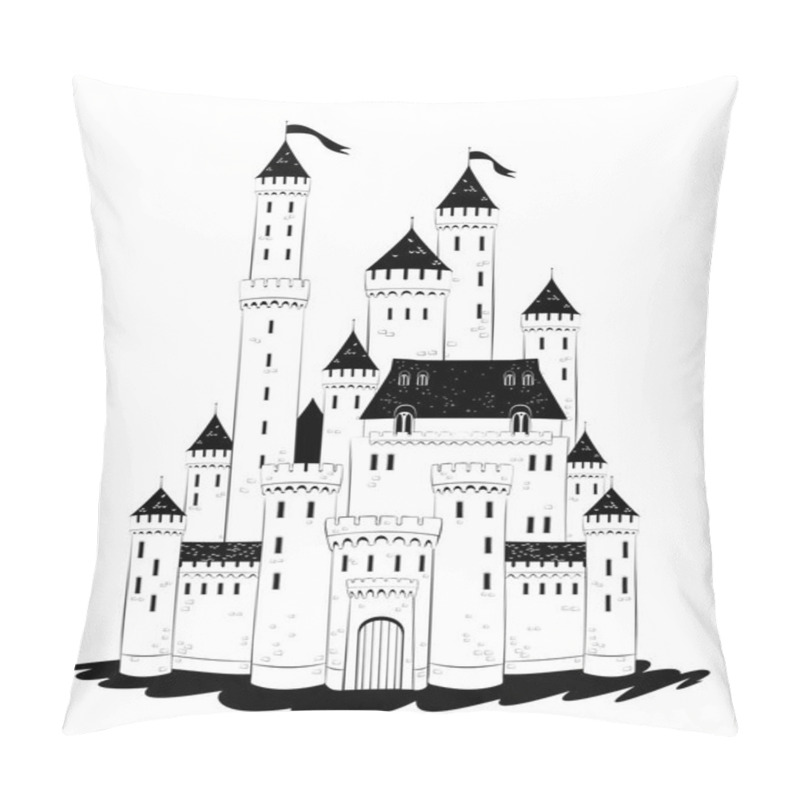 Personality  Medieval Castle Draw Pillow Covers