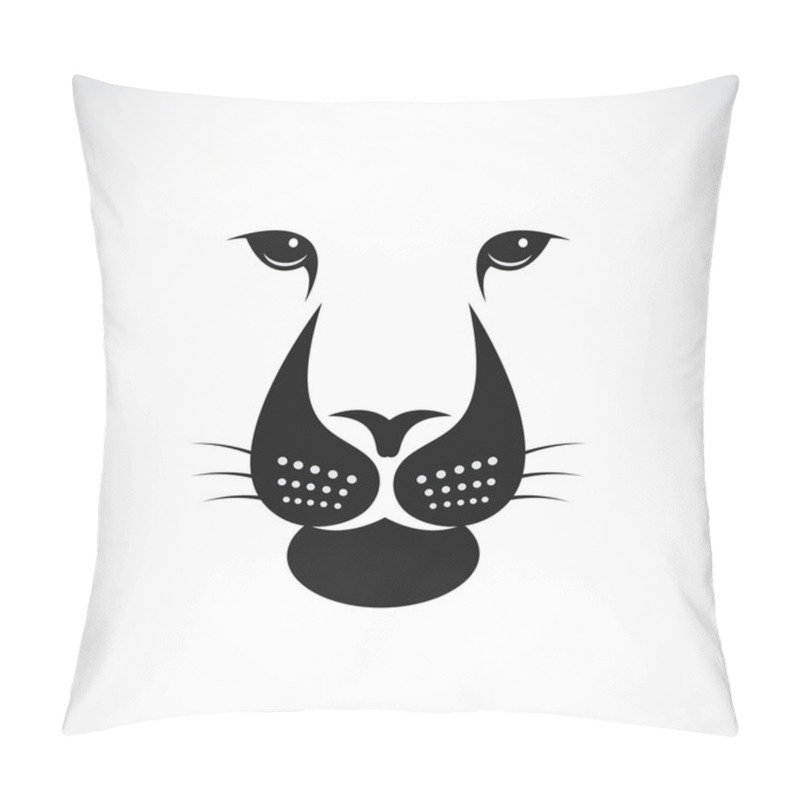 Personality  Vector Image Of An Lions Face  Pillow Covers