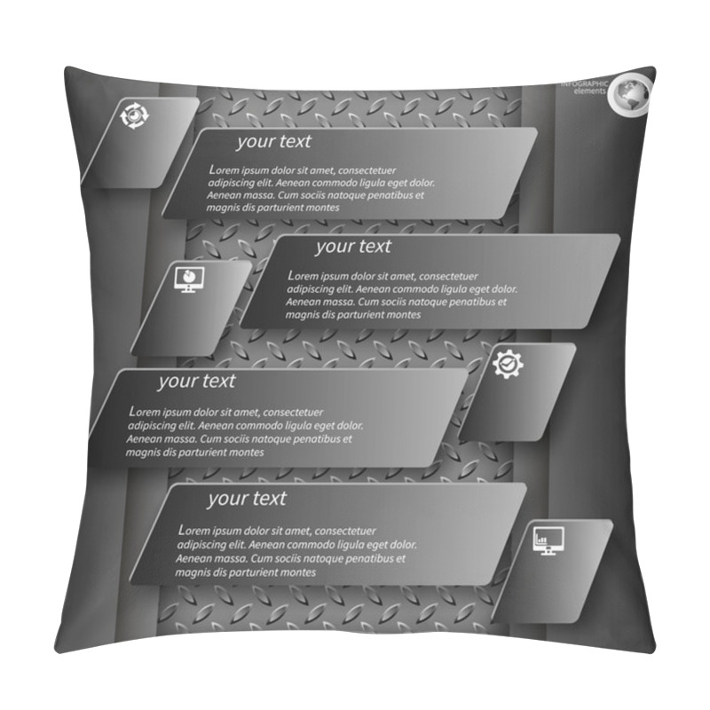 Personality  Dark Infographics 3 Pillow Covers