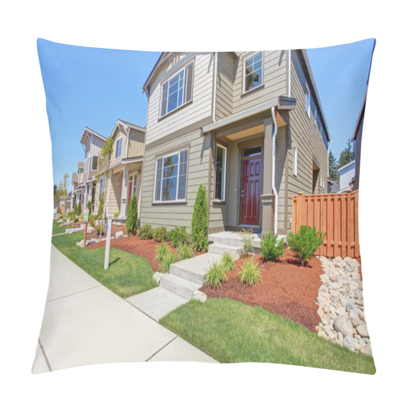 Personality  Two Story House Exterior.  Pillow Covers